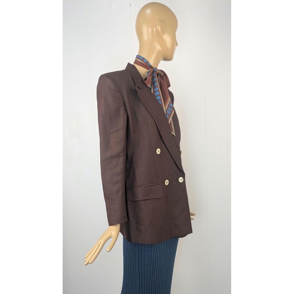Vintage Giorgio Sant Angelo Chocolate brown over-sized blazer, tailored jacket - Picture 6 of 7
